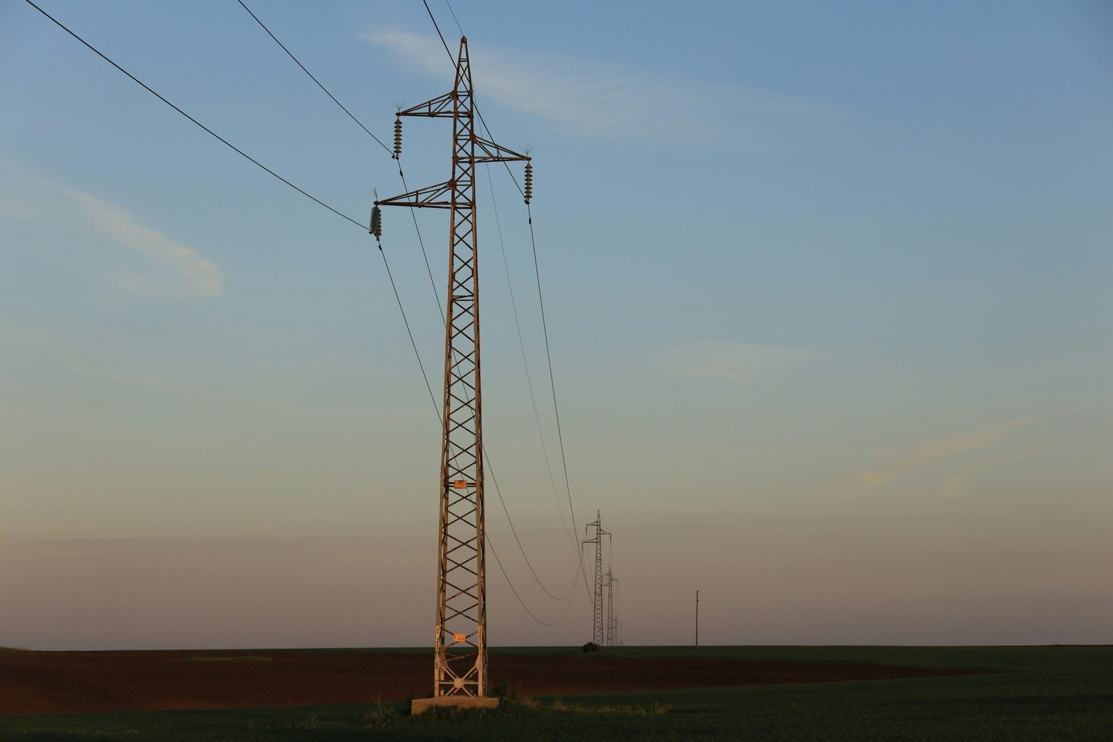 gray transmission tower